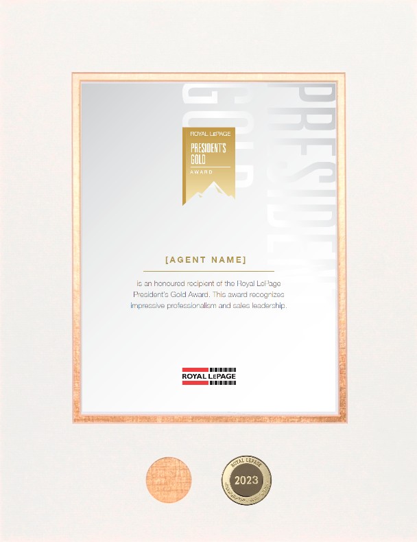 Refill - Royal LePage® President’s Gold Award® Refill - Royal LePage® President’s Gold Award®